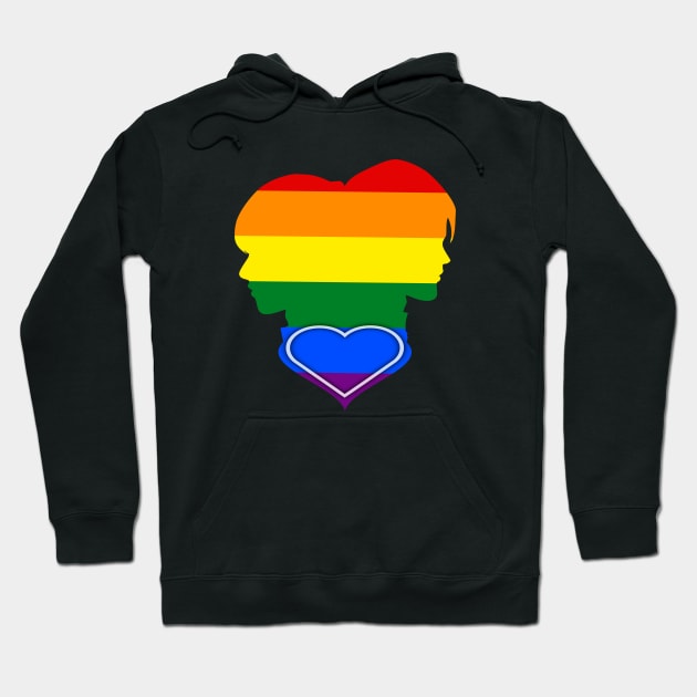 LGBT love couple Hoodie by KazSells